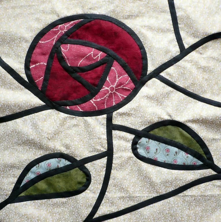 Free Quilt Pattern Glasgow Rose Stained Glass Template Pattern I Sew Free