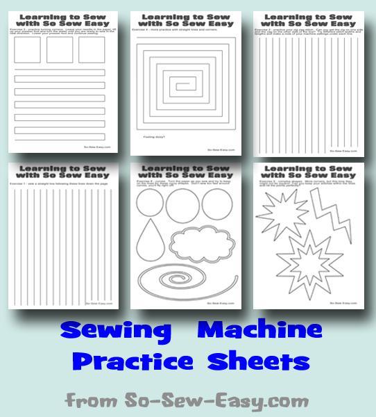 Free Sewing Tool Sewing Machine Practice Sheets I Sew Free