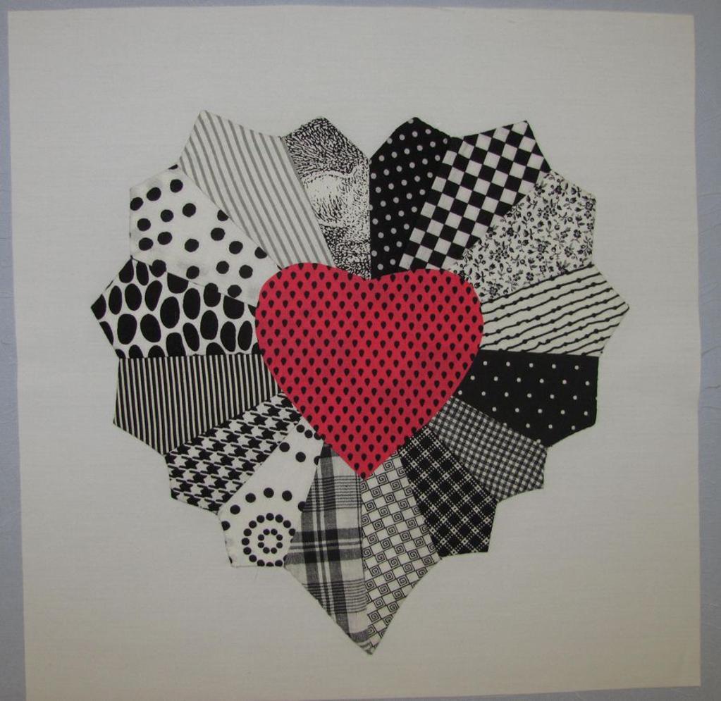 Free Quilt Pattern Dresden Heart I Sew Free