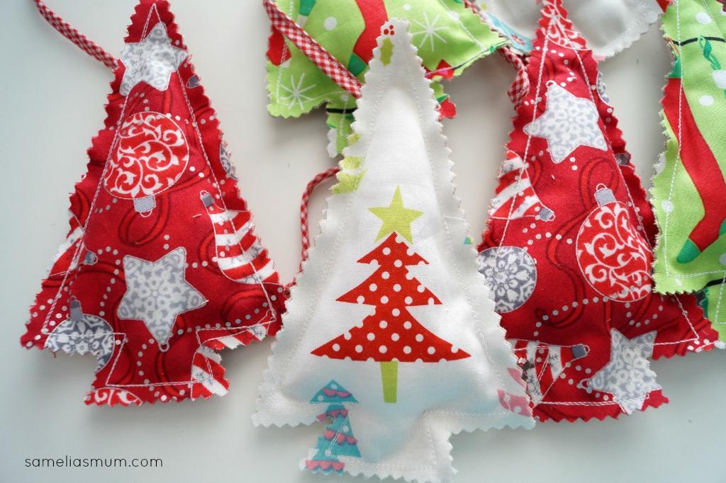 Free Sewing Pattern Christmas Tree Bunting I Sew Free