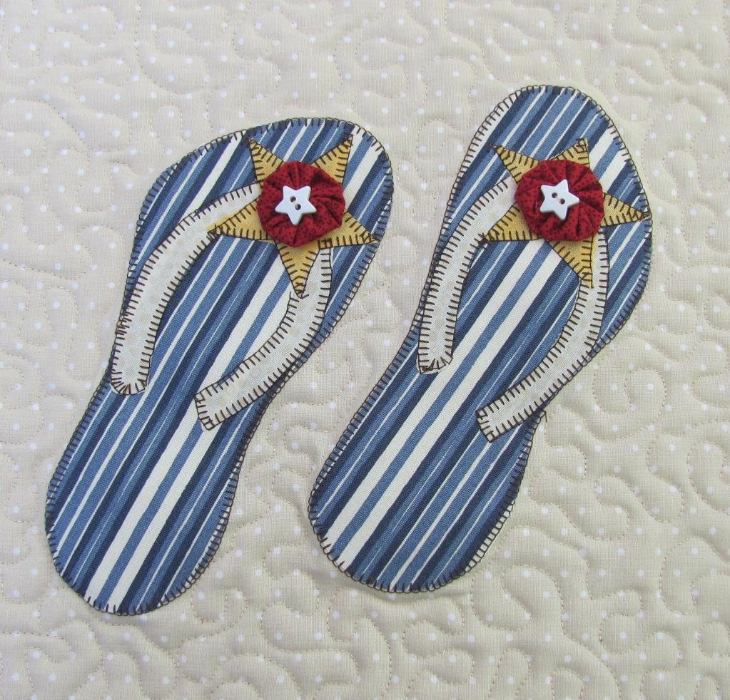 Free Quilt Pattern Flip Flops Applique I Sew Free