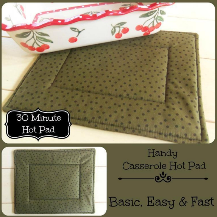 Free Sewing Pattern 30 Minute Hot Pad Casserole Mat I Sew Free