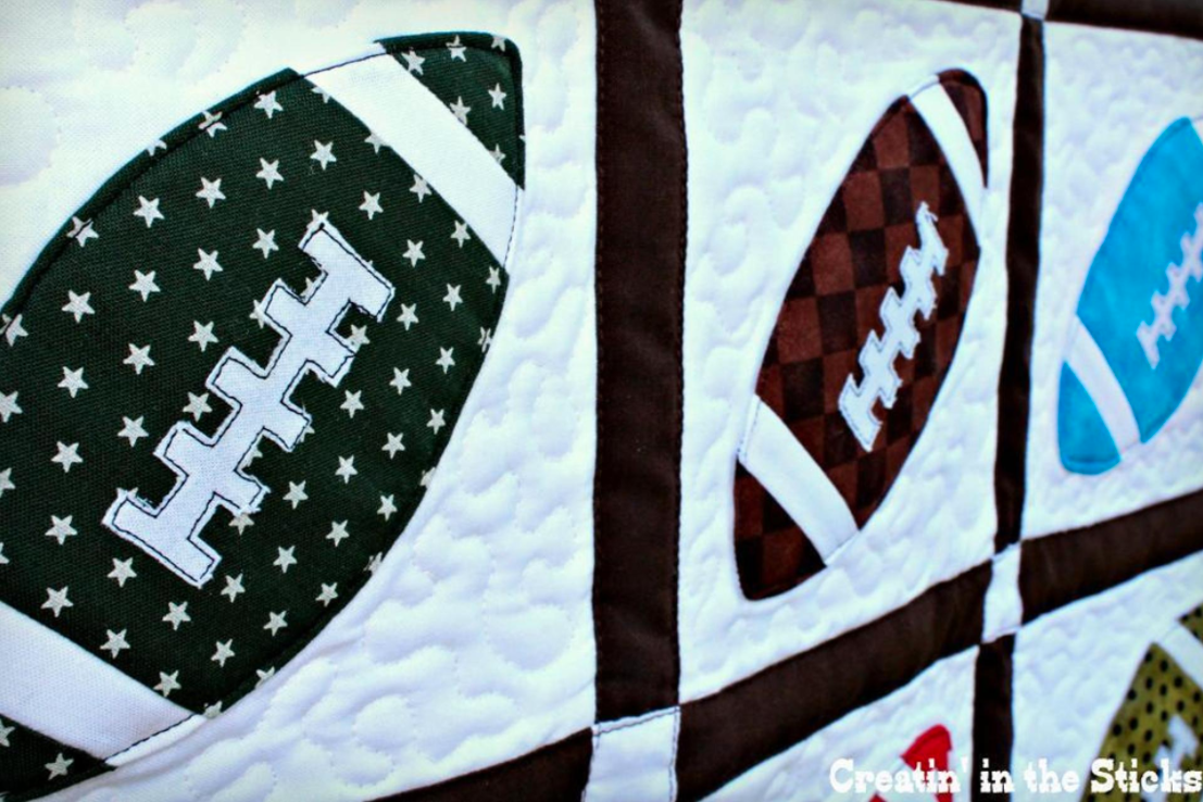 Free Quilt Pattern Dimensional Football Quilt Block I Sew Free