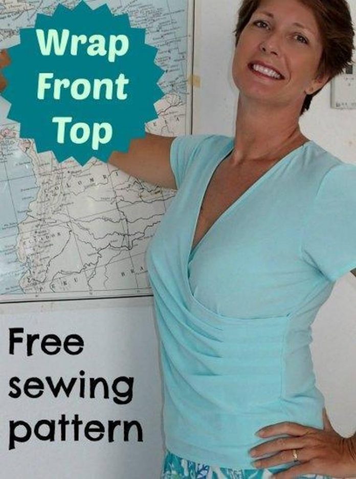 Free Sewing Pattern Wrap Front Top I Sew Free