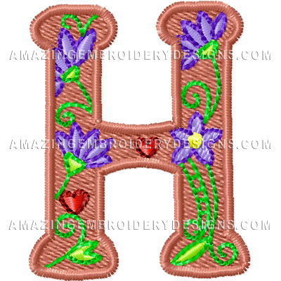 Free Embroidery Design Letter H I Sew Free