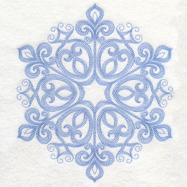 Free Embroidery Design Brushstroke Snowflake I Sew Free