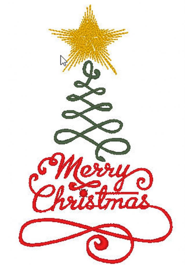 Free Embroidery Design: Merry Christmas • I Sew Free